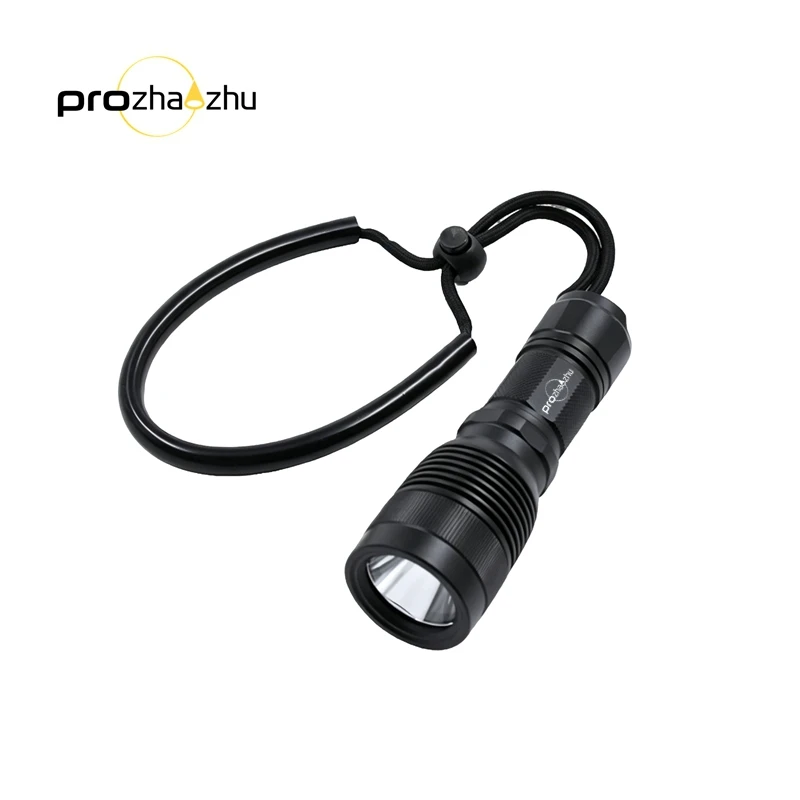 DL‑B03 2000LM Underwater Diving Torch IP68 Waterproof 150M Depth 3AAA 18650 Battery Rotary Switch Scuba Diving Flashlight