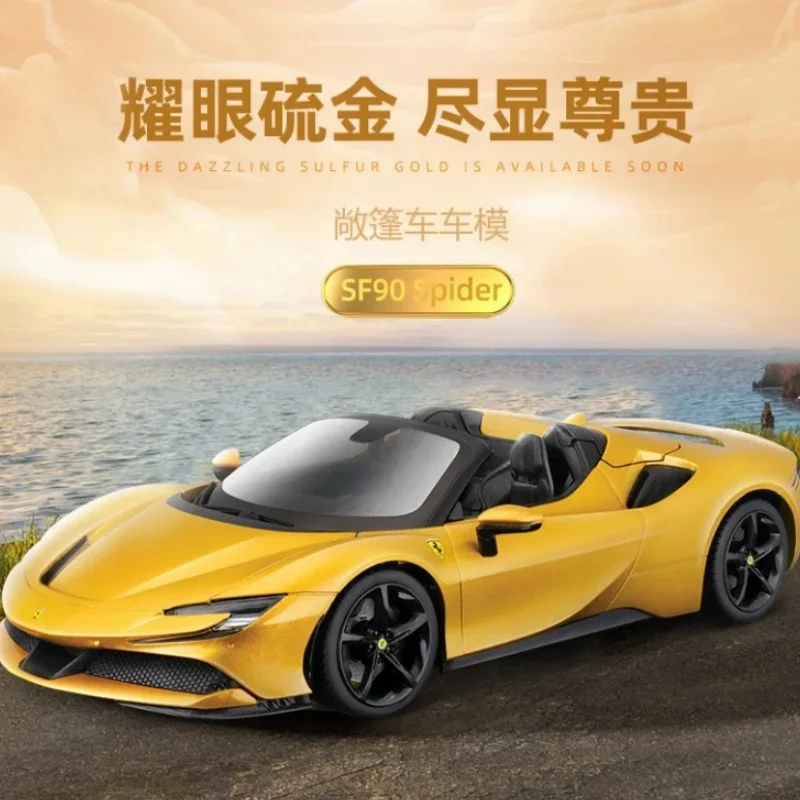 

1:18 Higher Than The United States Ferrari Sf90 Alloy Car Larissa Model Ornaments Metal Car Model Collection Toy Gift Racing Le