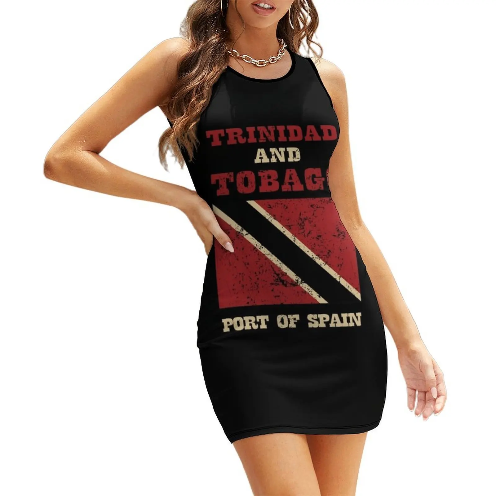 

Flag of Trinidad and Tobago Sleeveless Sundress luxury woman party dress Women's evening dress Bride dresses