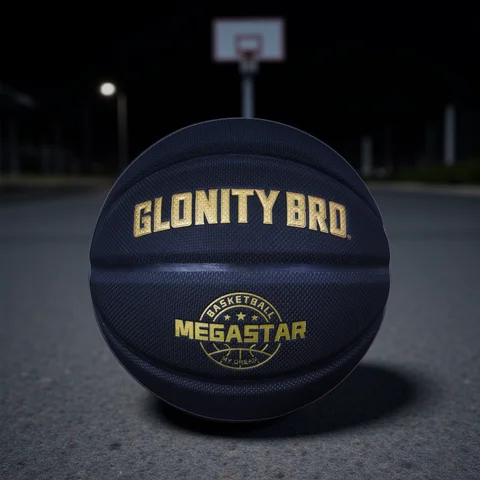 Pallacanestro da allenamento misura 7-29,5" per interni ed esterni Palla da squadra in pelle composita nera-oro Taglia ufficiale 6 e 5 Basket da strada (Deflatato)