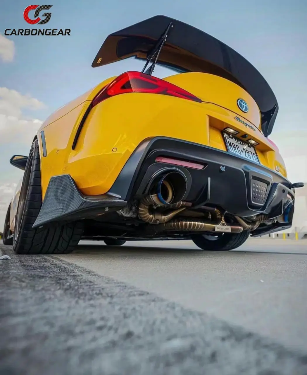 For Toyota GR Supra A90 A91 MK5 Rear Splitter Bodykit Accessories AG Style Real Carbon Fiber Rear Diffuser Lip Splitter Spoiler