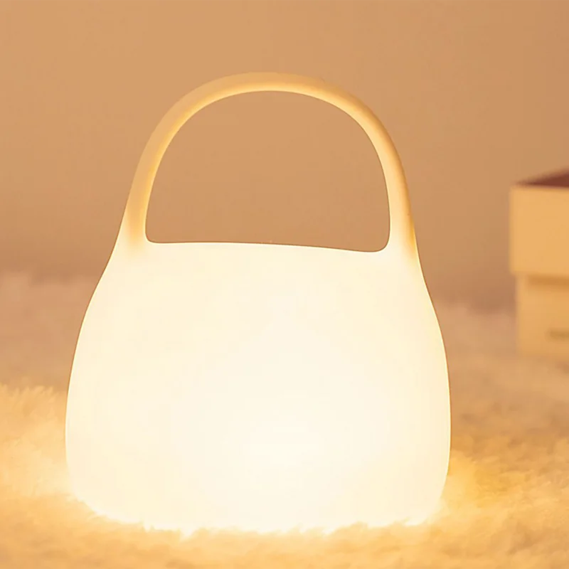 Bedside Lamp for Nursery Tote Bag Styling Design Table Lamps Night Light Table Desk Lamp Touch-Sensitive light for Halloween