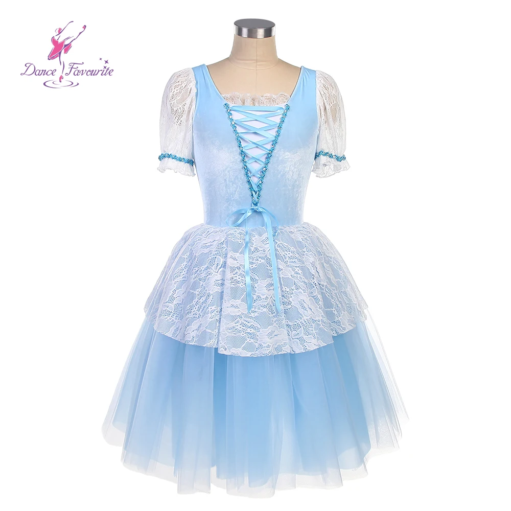 Tutús de Ballet favoritos para baile, trajes de Ballet nuevos de terciopelo azul, falda de Ballet romántica Chiffor, tutú puesta en escena, 25005