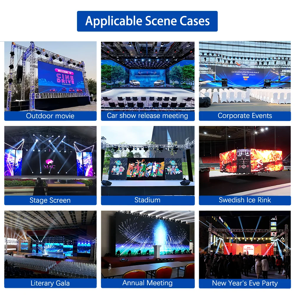 500 x 1000 mm großer Bühnenhintergrund für den Außenbereich, P4.81, LED-Bildschirm, Vermietung für Musikfestivals, LED-Display, digitales Poster