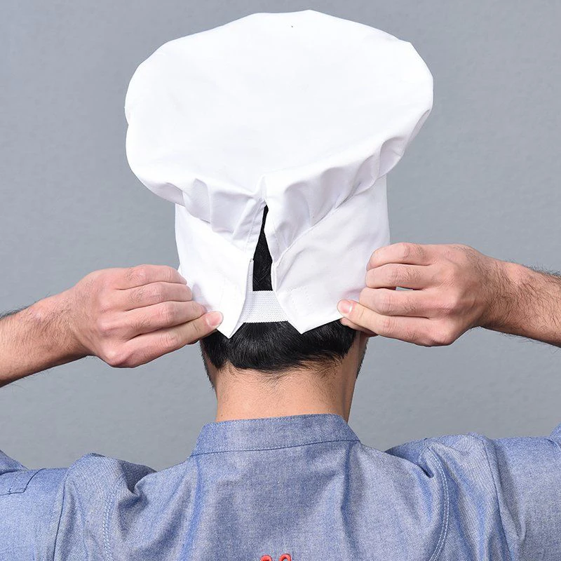 20cm Tall Chef Hat 2/1 Pce Food Services Mushroom Caps Restaurant Kitchen Cook Hats Hotel BBQ Waiter Cap Cooking Bakery Work Hat