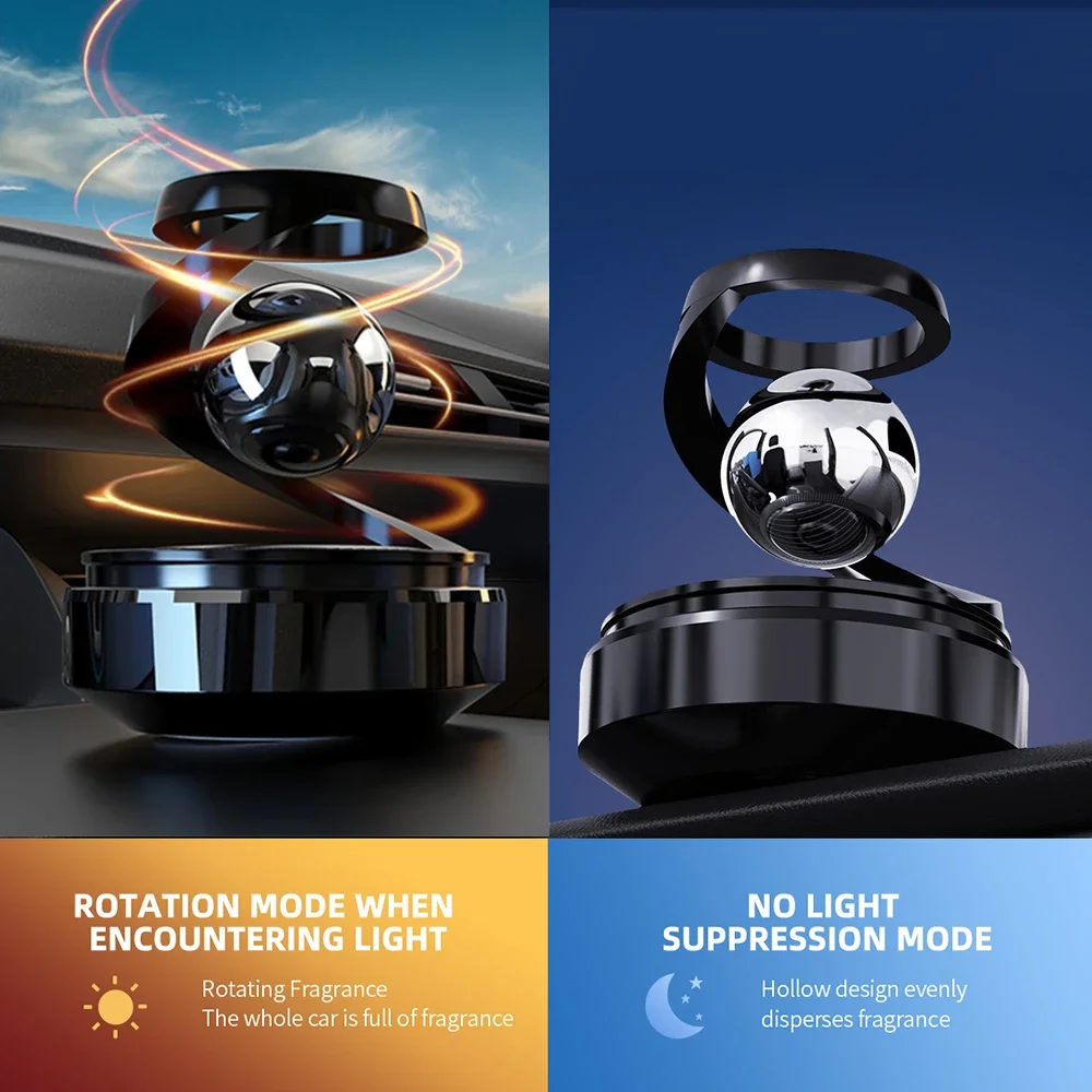 

Levitation Car Solar Ornament Sun Power Rotation Car Fragrance Air Freshener Aromatherapy Smell Diffuser Interior Accessories