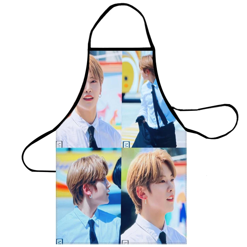 New Seok Woo Hyun Apron ZB1 Kitchen Aprons For Women Oxford Fabric Cleaning Pinafore Home Cooking Accessories Apron