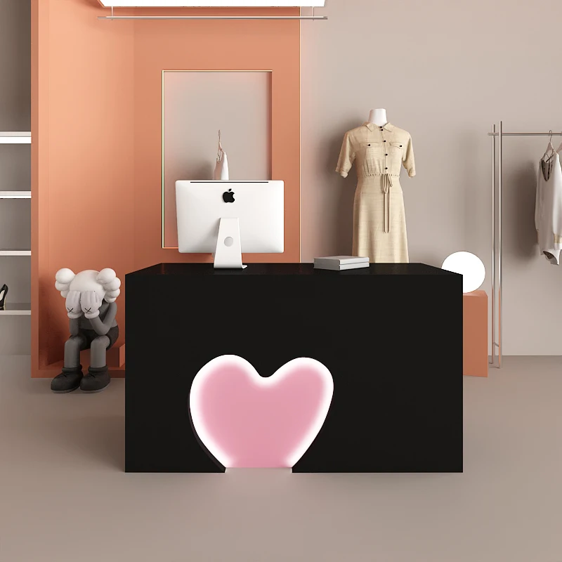 

Modern Minimalist Reception Desk For Women's Clothing Stores Nail Hair Salons Beauty Salons Office Furniture Hotels Leisure
