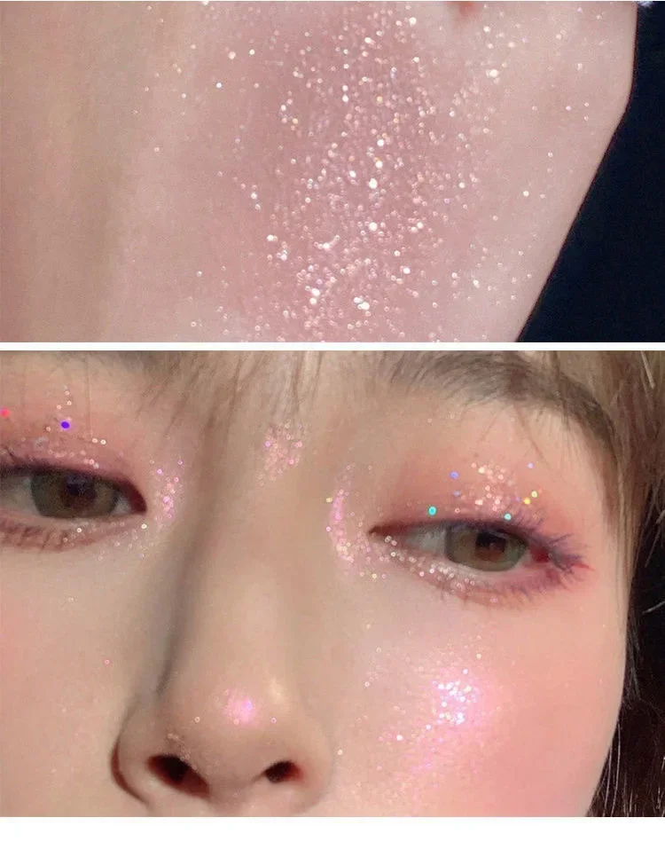 Snow Sequin 9-Color Eye Shadow Palette Glitter Snowflake Pink Eye Shadow Korean Charming Contour Eyes Make Up Palette