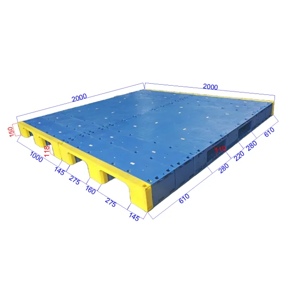 

Пластиковый поддон с закрытой платформой 3-Runner, 2000x2000x150 мм, из HDPP/HDPE, для хранения химикатов, разноцветный, перерабатываемый, сборный