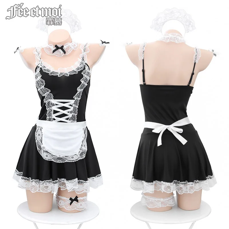 Plus Size Sexy Lingerie Anime Cosplay Kostuums Meid Outfit Voor Vrouwen Lolita Jurk Met Franse Schort Japanse Meid Klassieke Dienstmeisjes