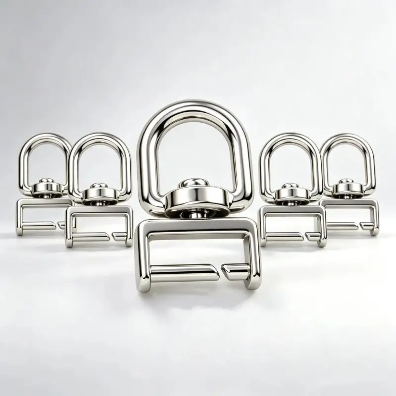 Zinklegierung Drehbare D-Ring-Verschlüsse 360-Grad-Rotation Rostbeständig für DIY-Taschen, Haustierhalsbänder und Nähprojekte – Detail 6
