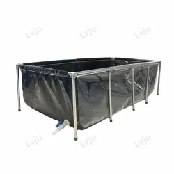 Lvju Clear Fish Aquarium Tank Portable Koi Show Fish Tank for Breeding Aquaponic Aquaculture Fish Aquarium Pond