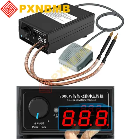 휴대용 스팟 용접기 키트 DIY 자동 18650 배터리 팩 용접 8000W 휴대용 스팟 용접기 펜 0.15MM 니켈 스트립용