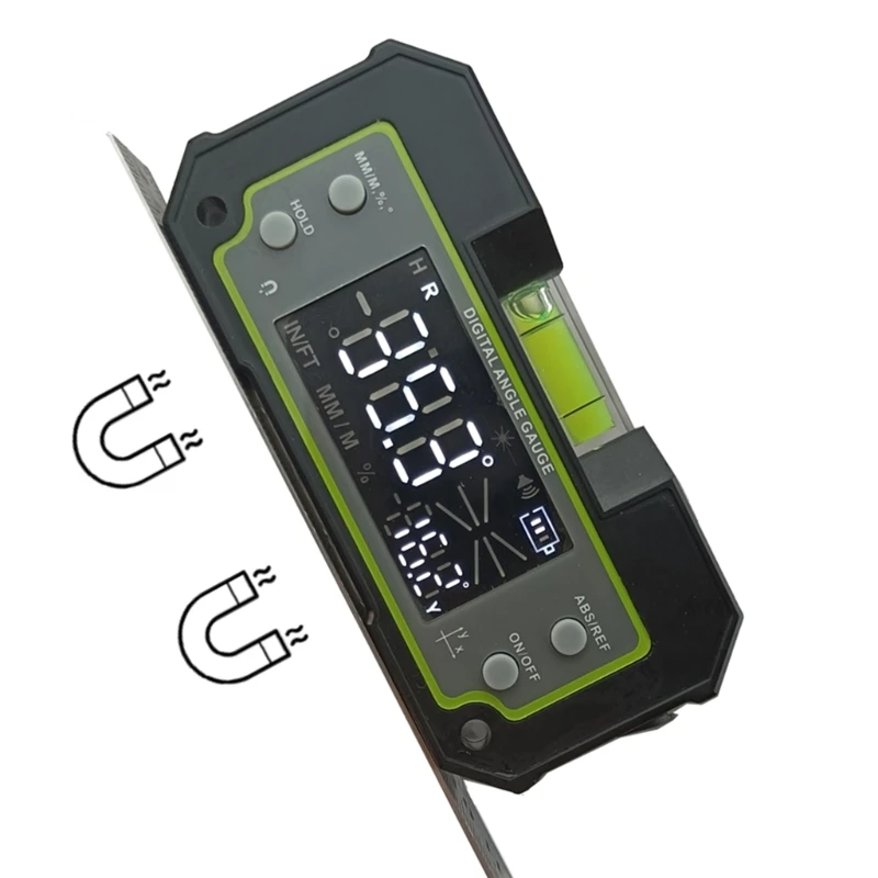จอแสดงผลดิจิตอลเครื่องวัดไม้โปรแทรกเตอร์ DualAxis Inclinometer