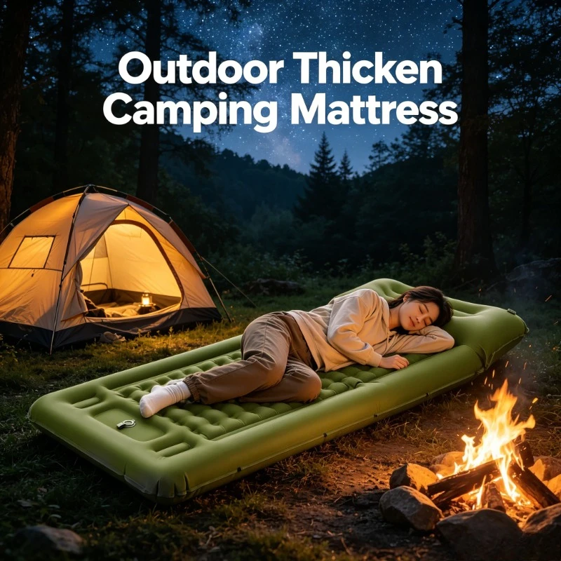 2026 NEUE Selbstaufblasende Luftmatratze für Outdoor-Aktivitäten, Verstärkte Campingmatratze mit Auslaufsicherem Heißversiegeltem Rand und Eingebauter Luftpumpe für Reisen und Angeln