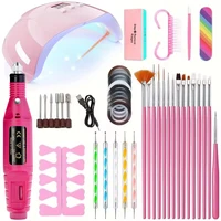 YIKOOLIN-Juego de manicura con lámpara LED UV profesional para uñas, máquina de curado de Gel, lima de uñas eléctrica, Kits de juegos de uñas