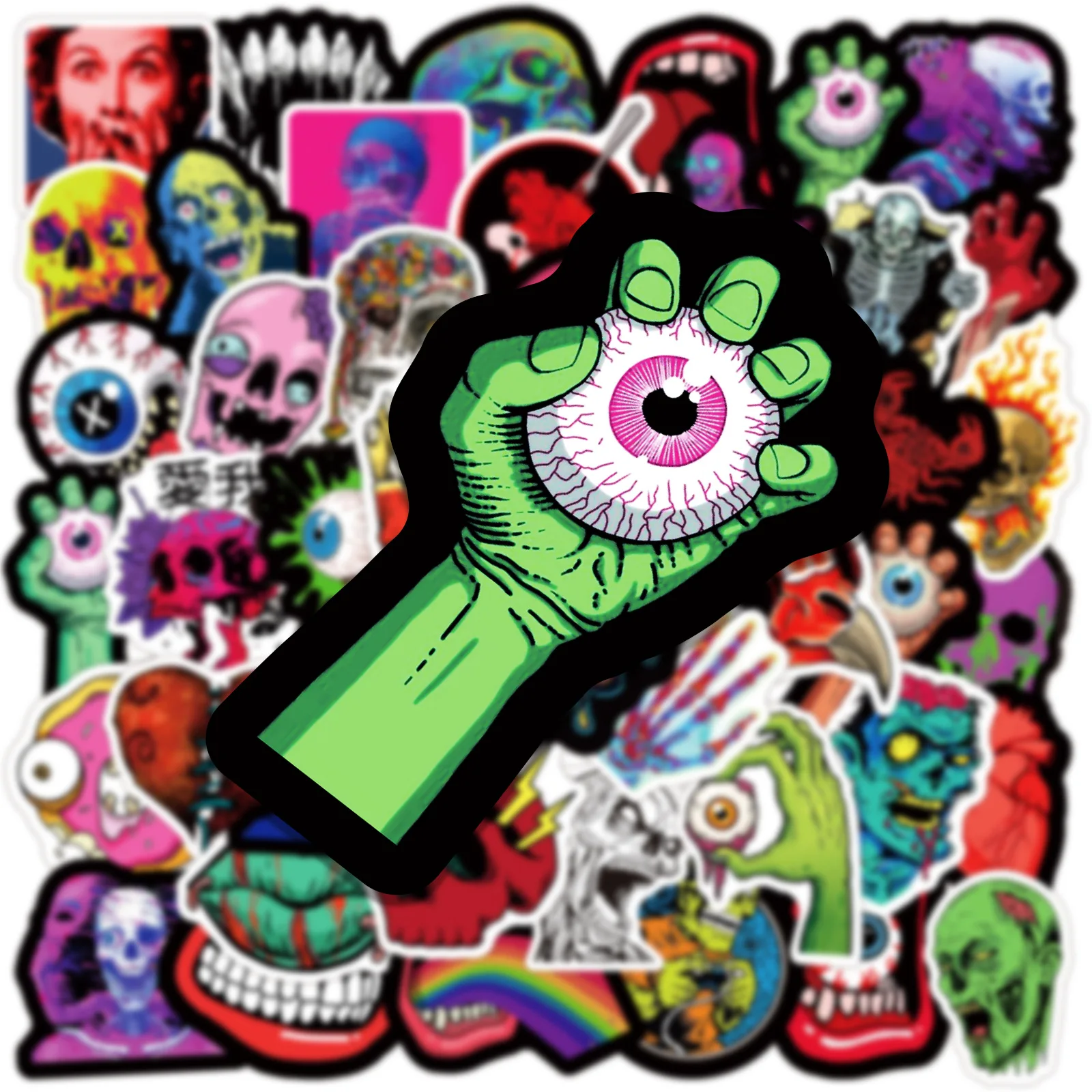 

10/50PCS Halloween Thriller Graffiti Stickers Horrible Cartoon Sticker DIY Toy Suitcase Fridge Laptop Phone Guitar Bike Decals