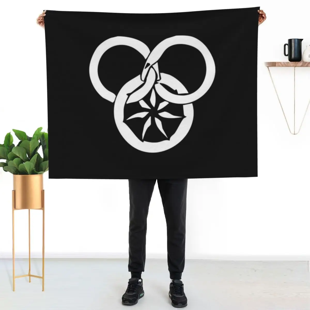 

Wheel of Time Logo Throw Blanket Easy Care Comfortable Blanket for Couch