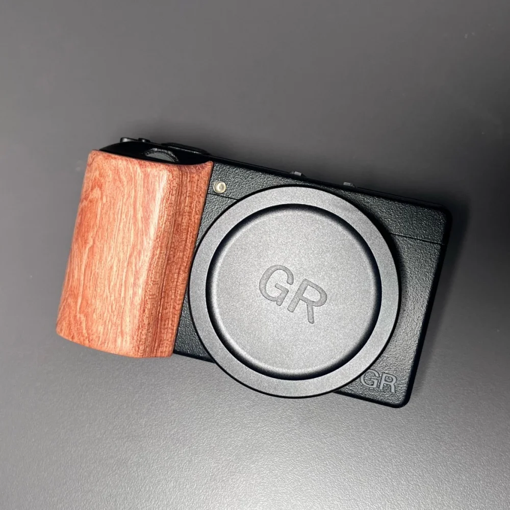 

GR3 GR3X Lightweight Wooden Handle Ebony Padauk for Ricoh GR3/GR3X Handle Handle Grip Photography Accessories