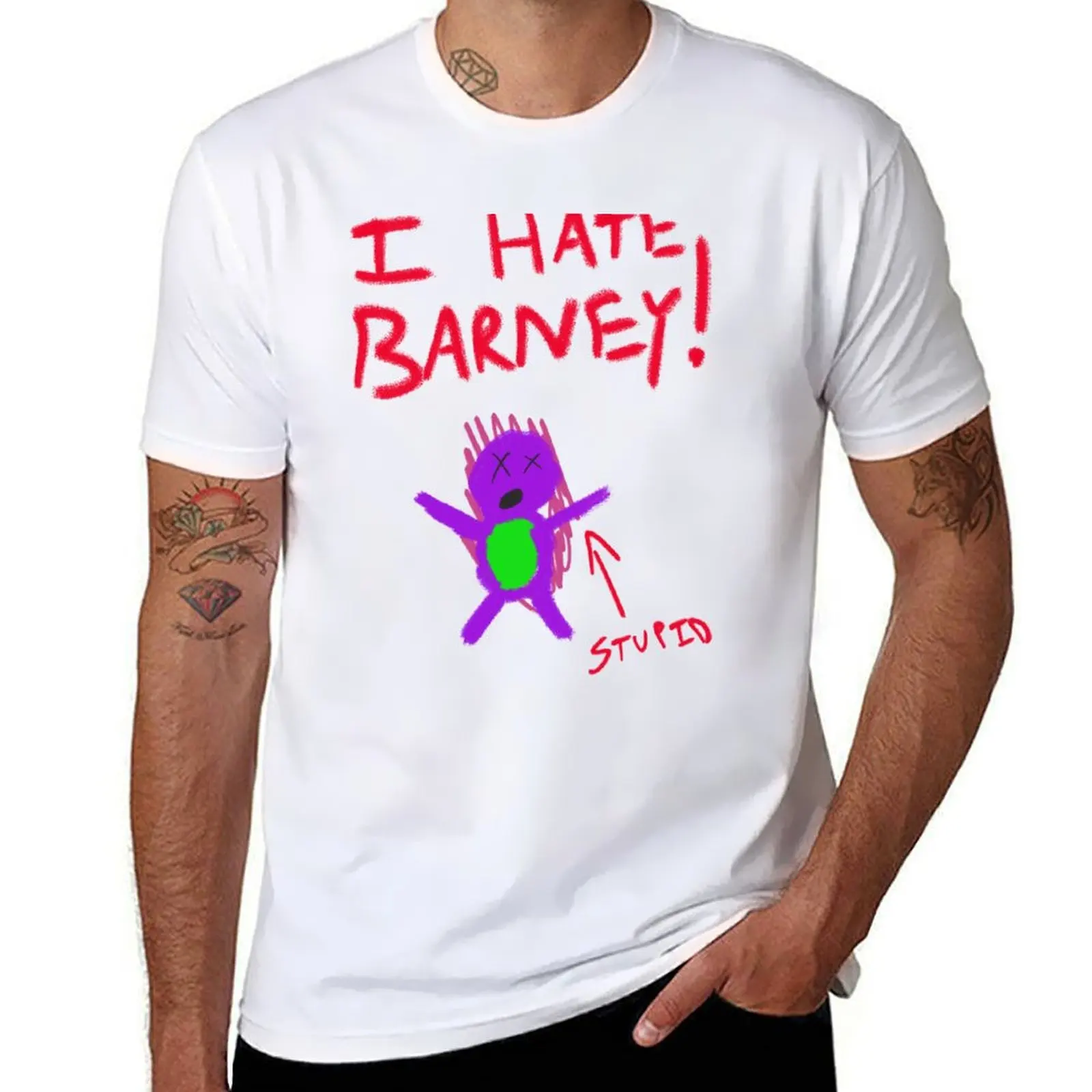 

ANTI BARNEY SHIRT T-Shirt cotton t shirts man 100% man t shirts for men casual T-Shirt