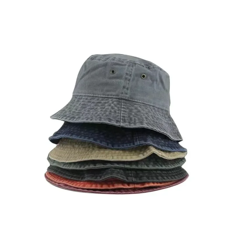 Fashion Washed Denim Hats Unisex Solid Vintag Summer Y2k Fisherman Cap Hat for Women Men Bucket Panama Hat Sun Protection