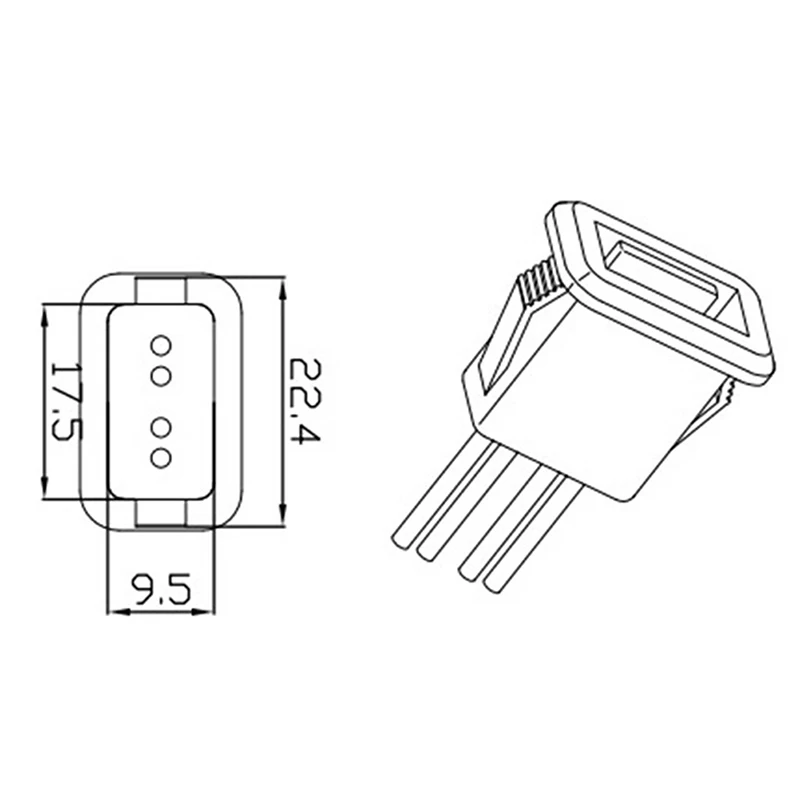 1pc 2 Pin 4 Pin USB 2.0 Female Power Jack 2P 4P USB 2.0 Charging Port Connector Data Interface with Cable USB Charger Socket
