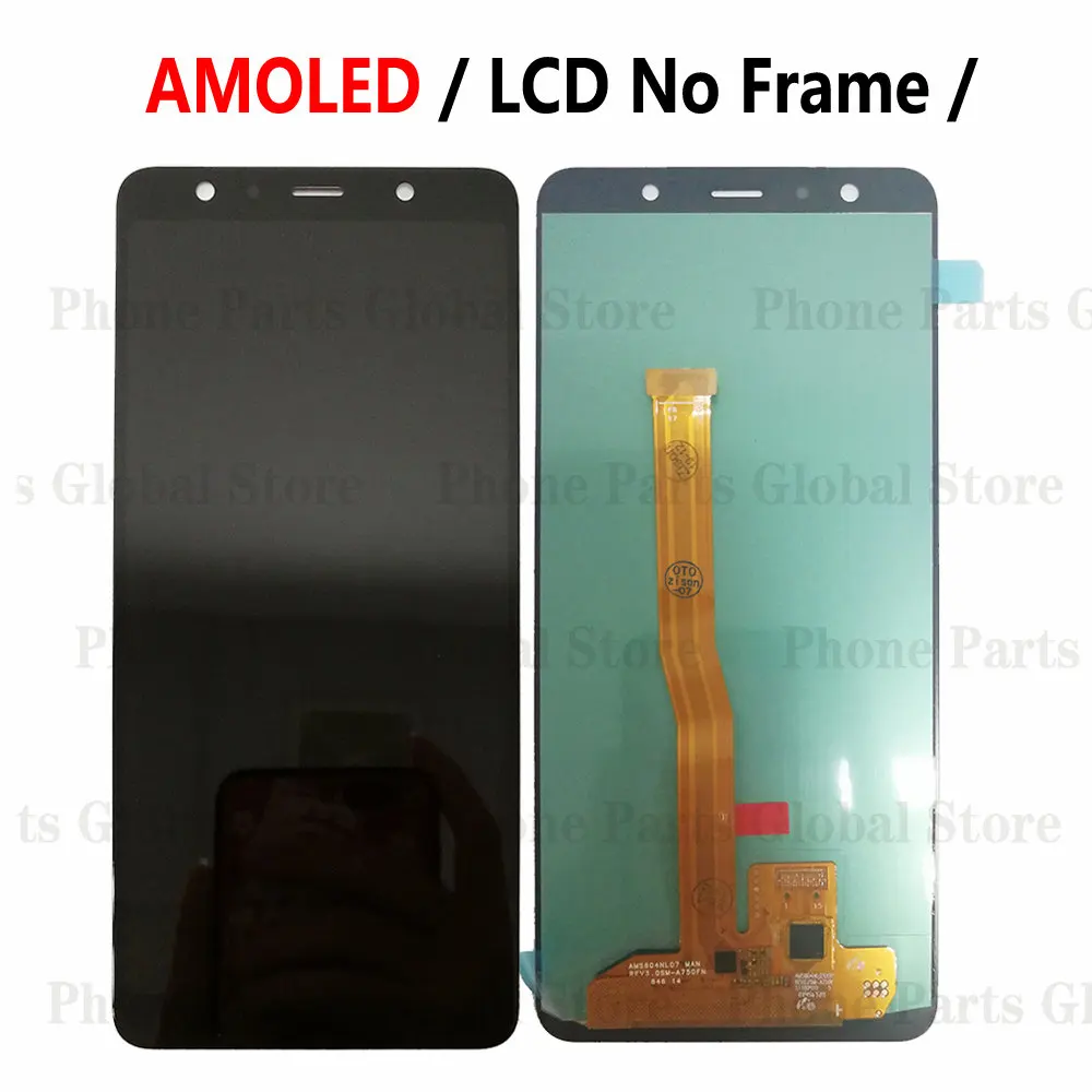 Super AMOLED For Samsung Galaxy A7 2018 A750 LCD Screen Display With Frame SM-A750FN/DS A750F Touch Sensor Digitizer Assembly