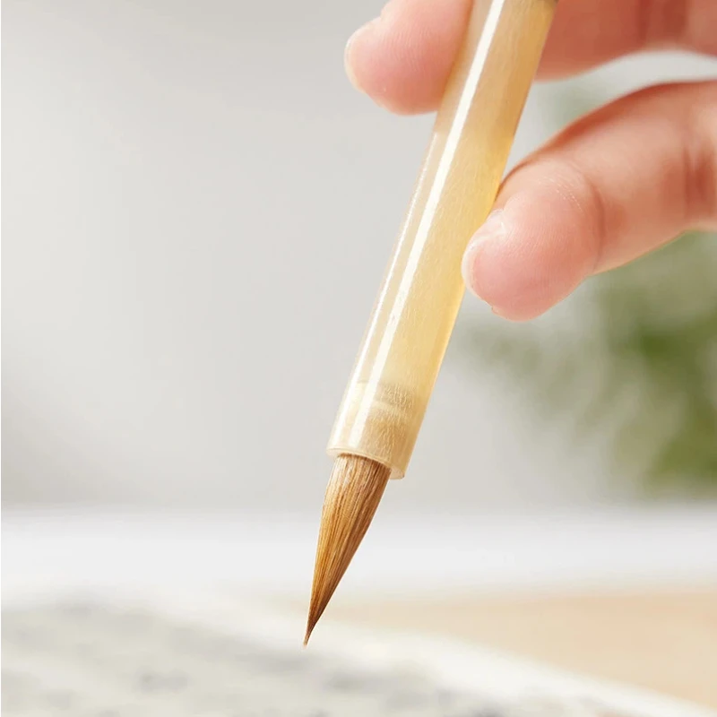 Chinese Calligraphy Regular Script Writing Brush Rabbit Hair Calligraphy Brush Four Treasures of Study Huzhou Brush Pen Supplies