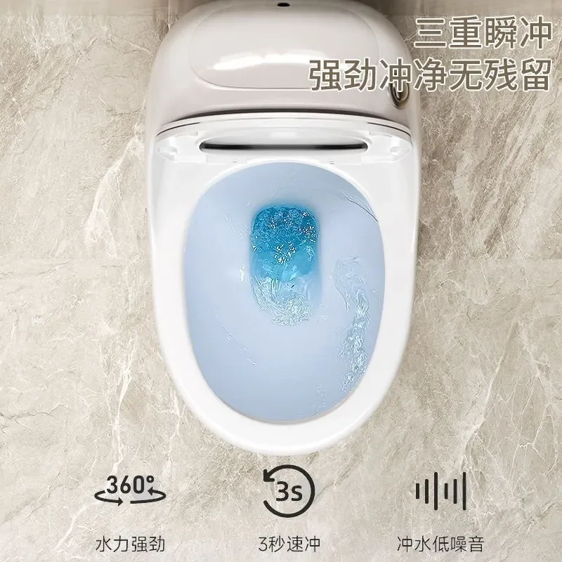 Egg Shaped Toilet Splash Proof Anti Clog Single Hole Large Diameter Flush for Home Hotel B&B Small Apartment Sewage System