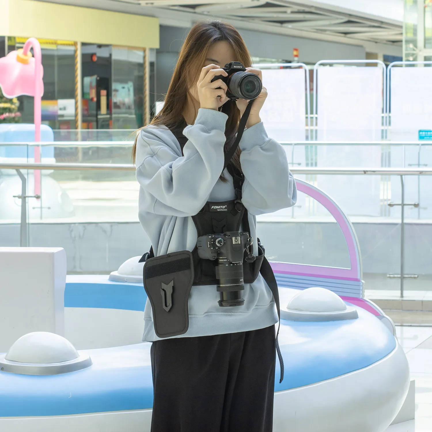 FOMITO JD-SJ1 Multi Camera Carrier Harness Holster System for Digital SLR Camera