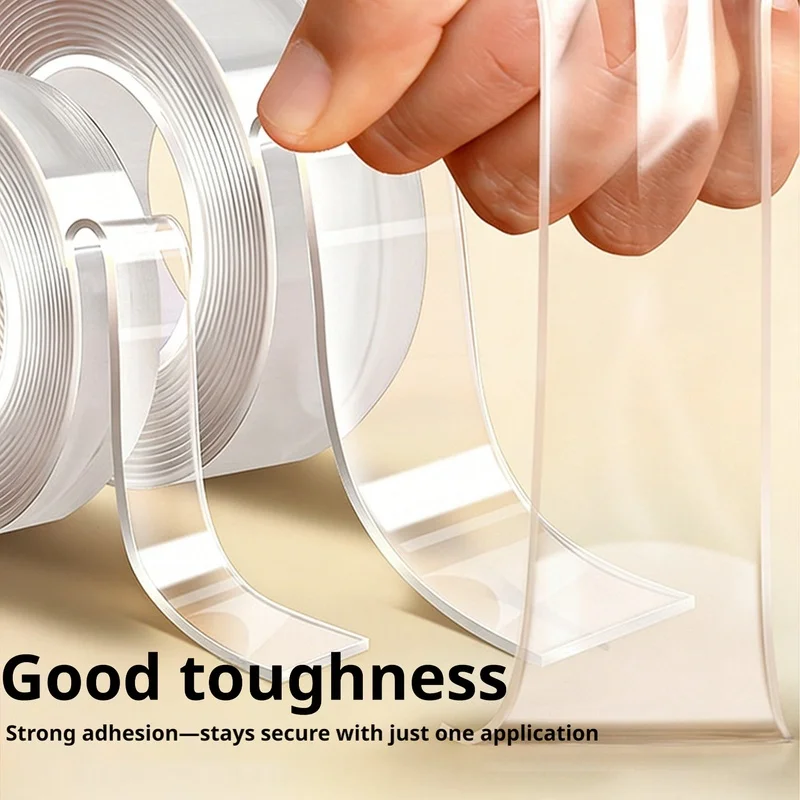 Clear Nano Double-Sided Adhesive Tape, High Tack Residue-Less Sticker, Ultra Powerful Multi-use Wall Hanging Adhesive Tape