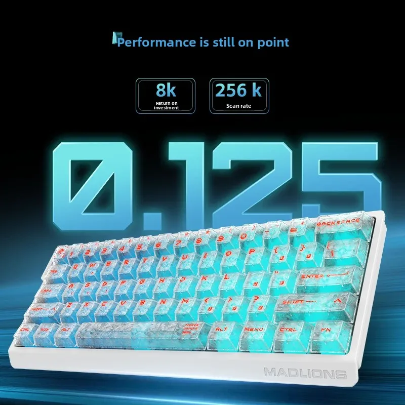 FGG MADLIONS MAD60/68 V2 Magnetic Axis Keyboard RT0.001mm Low-latency 8K Wired Gaming E-sports Mechanical Keyboard Custom Gifts