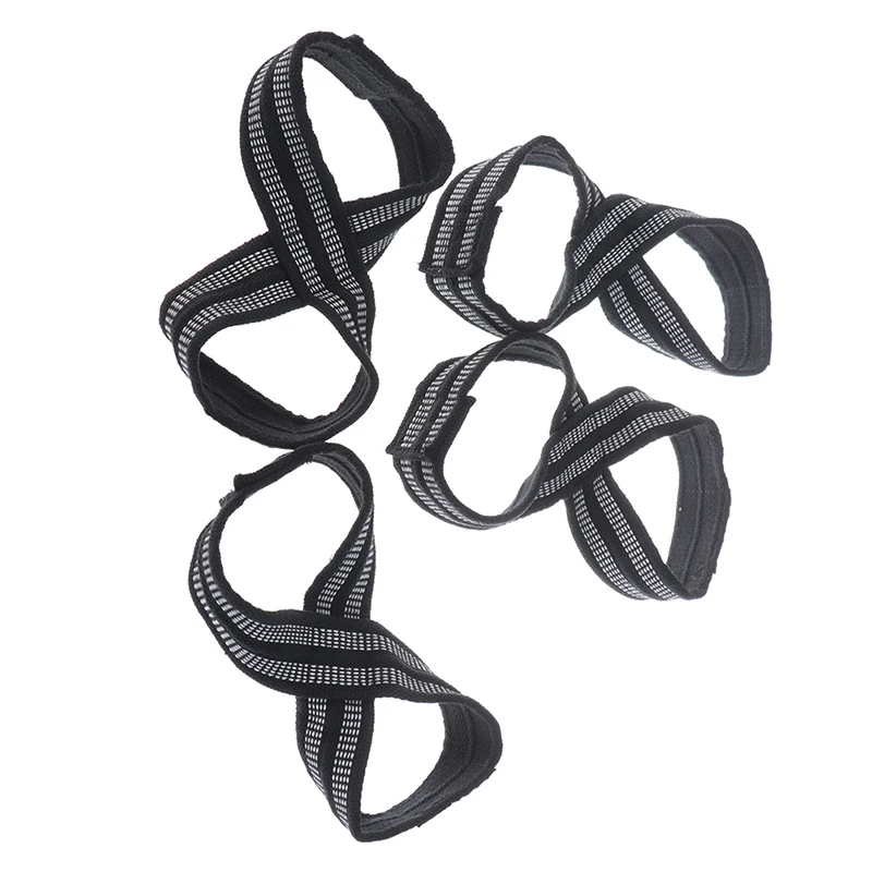 New 1Pair Figure 8 Straps for Deadlift Weight Lifting Shrugs Heavy Duty Grip Band