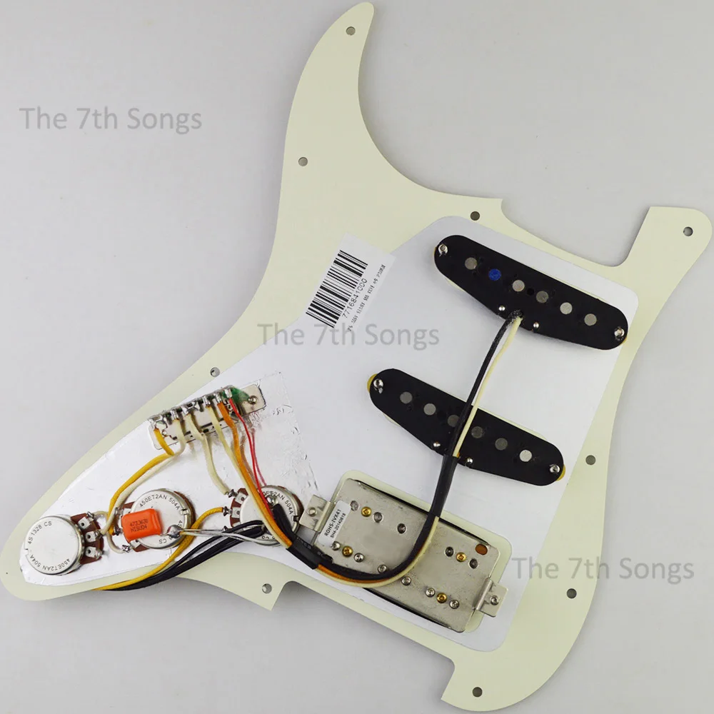 HSS Texas Blues SH4 Bridge Alnico 5 Electric Guitar Prewired with or Without Coil Splitting Loaded Pickguard Pickup Wiring