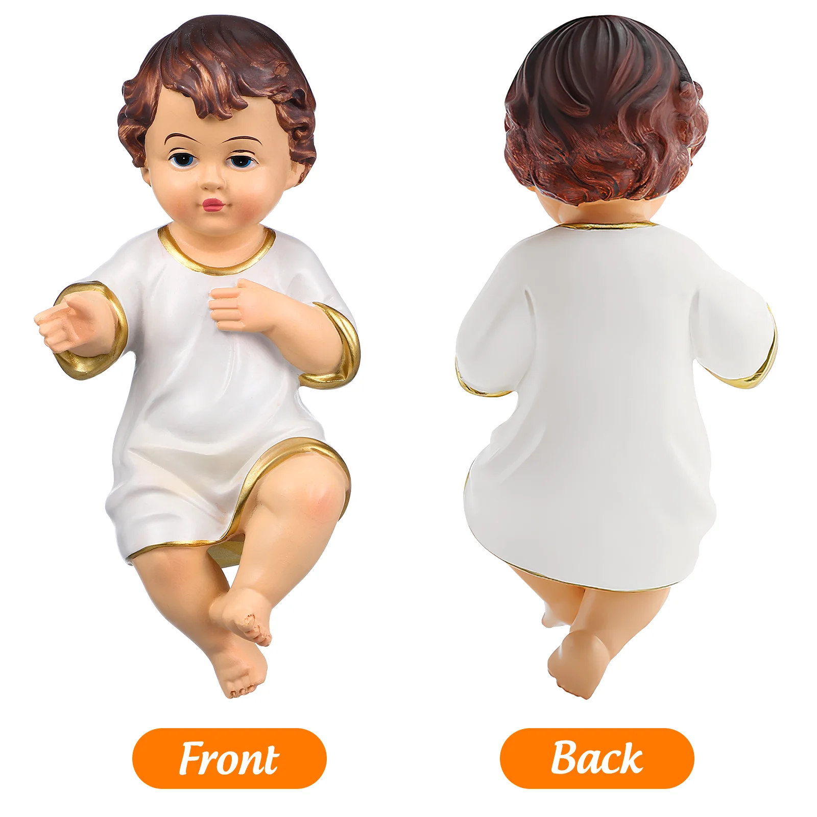 Religious Holy Child Ornament Resin Saint Baby Adornment Figurine Home Decor Jesus Statue Decoration Church Outdoor Wreaths