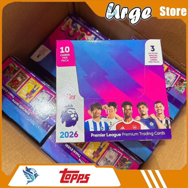 2025/26 Topps Premier League Debut Edition Booster Packs – Football Star Player Collectible Trading Cards Official Genuine Gift