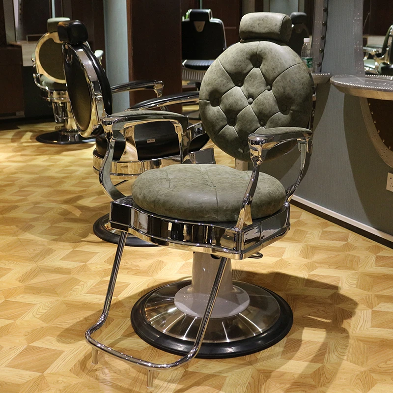 Esthetician Swivel Chair Treatment Luxury Ergonomic Vintage Barber Chair Professional Sillon Pedicura Barber Furniture LJ50BC