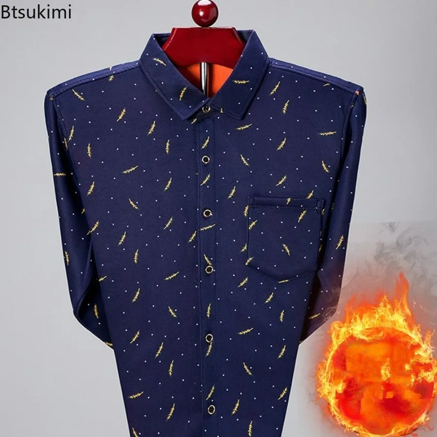 

Мужская осенне-зимняя двусторонняя флисовая клетчатая рубашка с длинными рукавами, утепленные флисовые теплые деловые офисные теплые рубашки для мужчин