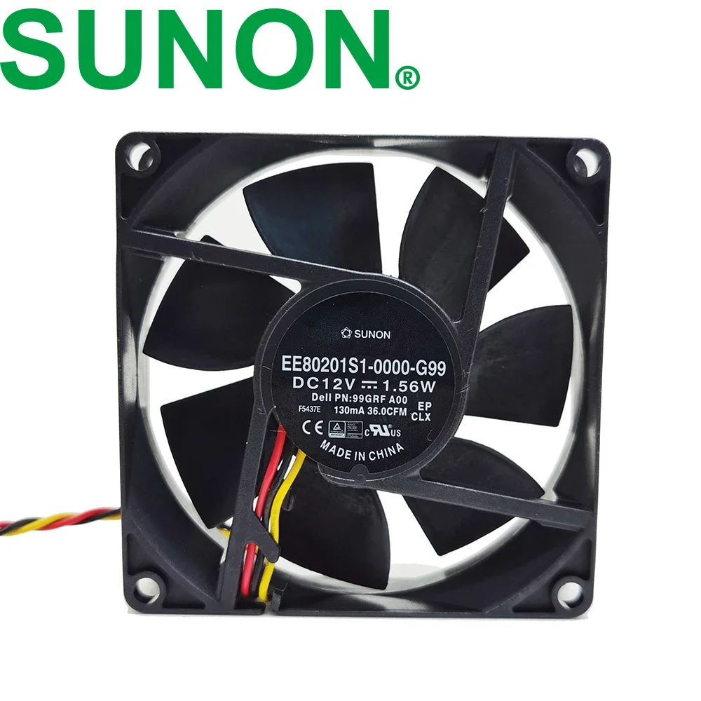 Pour Stalon EE80201S1-0000-G99 XMN4N A00 DC 12V 0.snap80x80x20mm Serveur Ventilateur De Refroidissement 4 Fils PMW