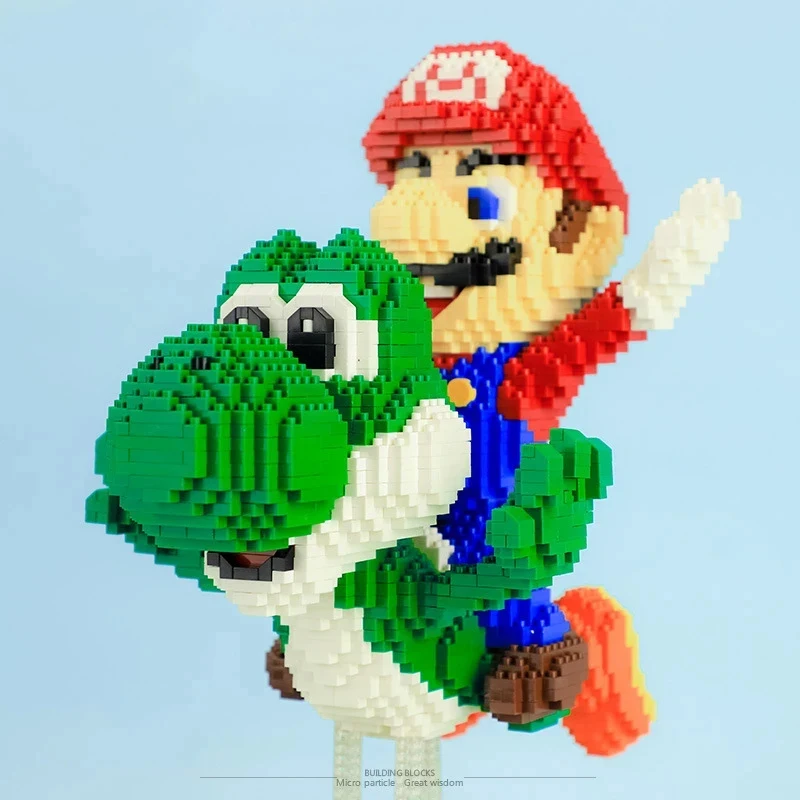 

Super Building Blocks Mario Bros with Flying Yoshi Education Diamond Micro Bricks Action Model Figures Toys for Children