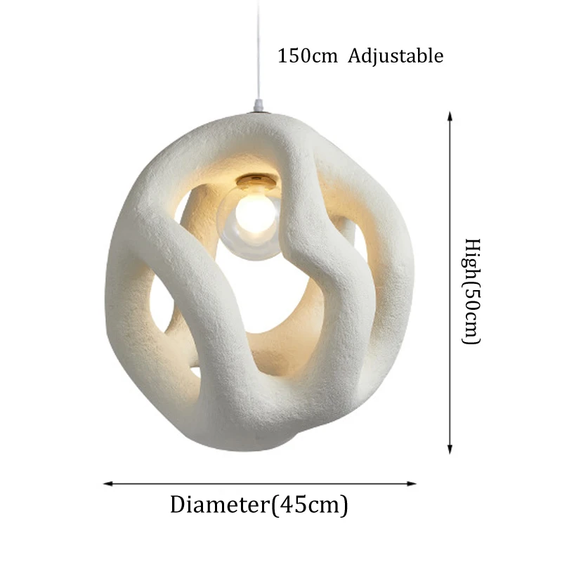 Imagem -04 - Scandinavian Creative Fried Dough Twists Shaped Lâmpada Pingente Decoração de Casa Droplight Nórdico Branco Preto Design Quarto Mesa