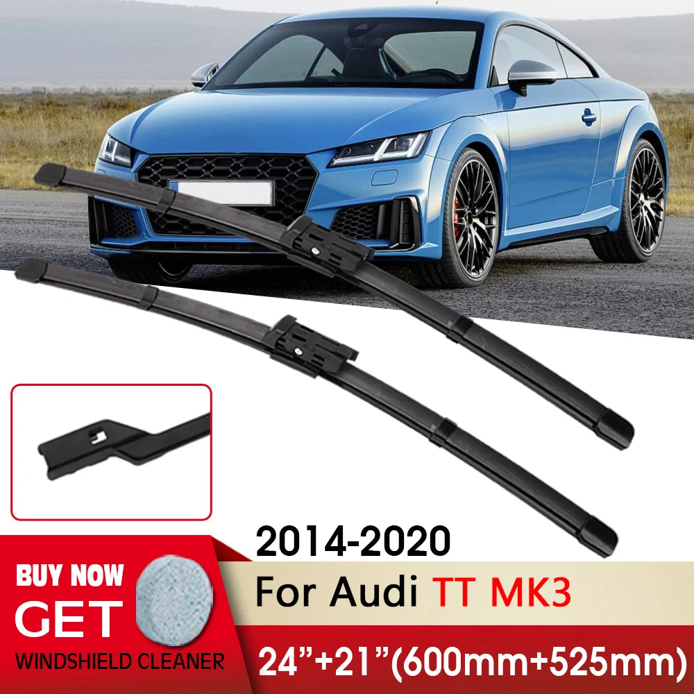 

Car Wiper RHD & LHD Front Wiper Blade 24"+21" For Audi TT TTS TT RS FV 2014-2024 Fit push button Windshield Windscreen Wipers