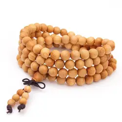 Strong Fragrance Yabo Wooden Bracelets 8mm Thuja Prayer Mala Yoga Meditation Rosary 2024 New BRO068