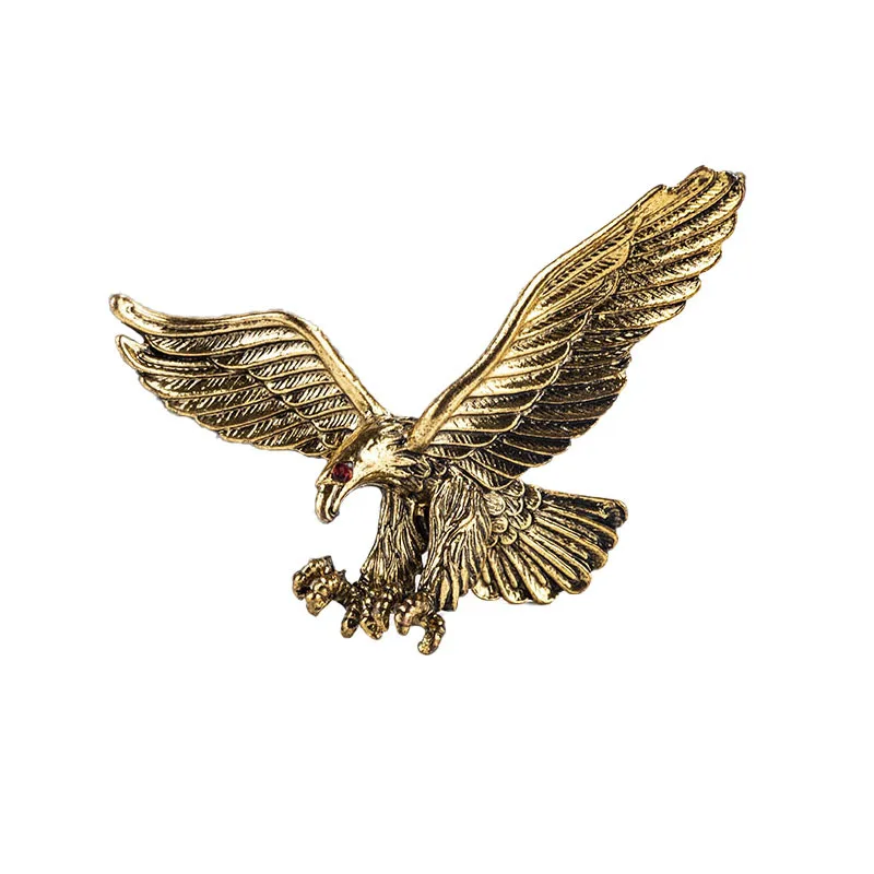 New Vintage Eagle Animal Brooches Metal Birds Badge Collar Pins Suit Shirt Lapel Pin Jewelry for Men Accessories Gifts