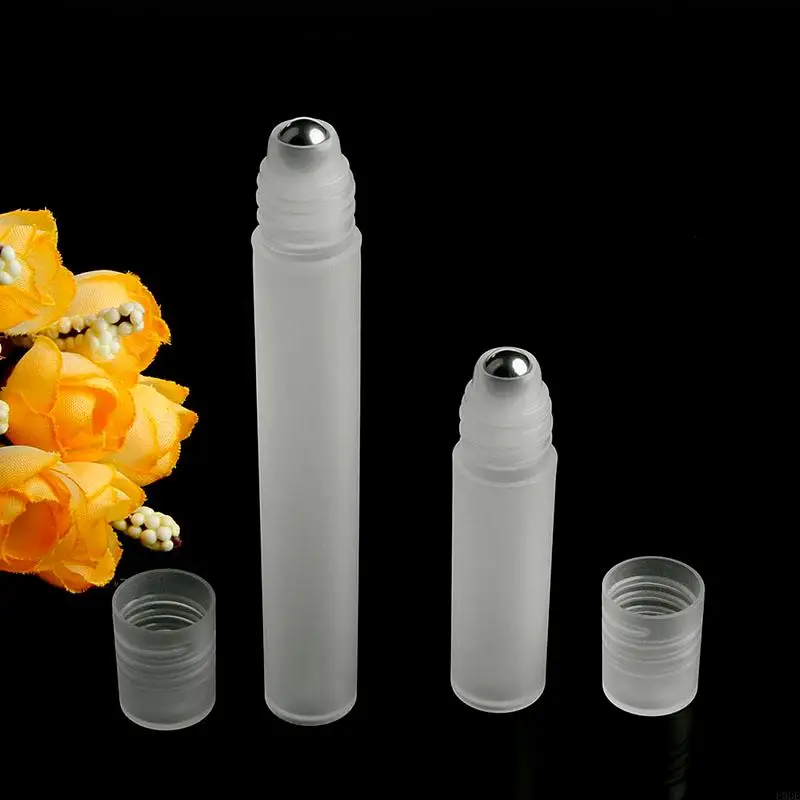 U0DE 5 10 น้ำหอมลูกกลิ้งขวดรีฟิลขวดพลาสติกสแตนเลสของเหลวน้ำมันคอนเทนเนอร์เปลี่ยน