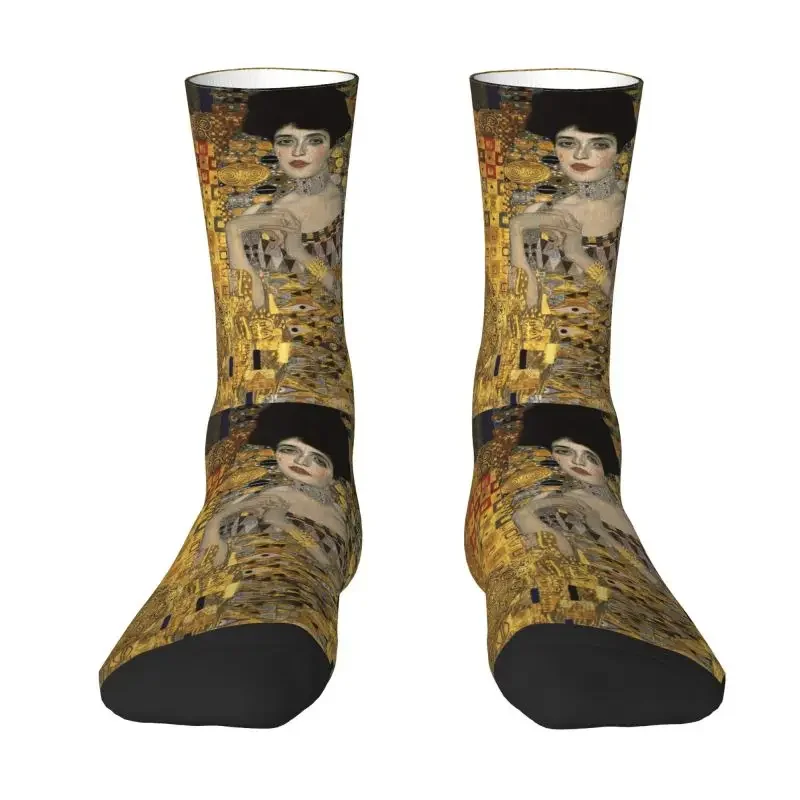 Cute Mens Gustav Klimt Art Dress Socks Unisex Comfortable Breathable Warm 3D Print Crazy Crew Socks