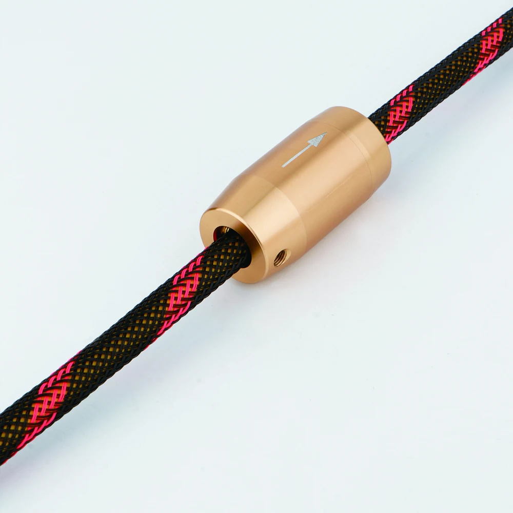 CT4021G Aluminium Alloy Cable Pants Boot Y Splitter with audio speaker cable Splitter connector for diy audio cable