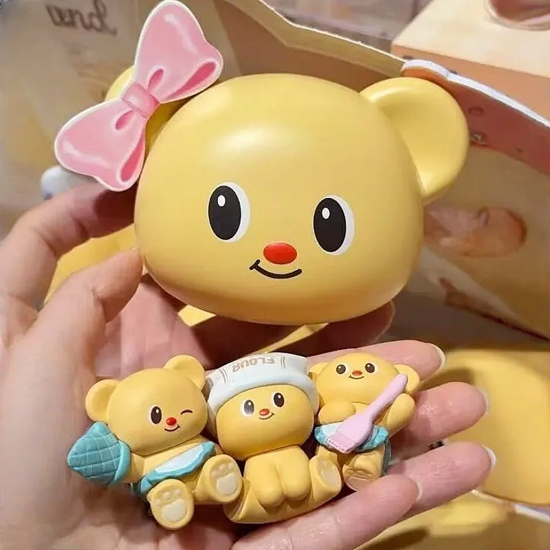 

Оригинальный масляный медведь, серия Baking Expert, медведь, милая поп-боб, слепая коробка, модная игровая фигурка, модель, орнамент, игрушка, подарочная кукла