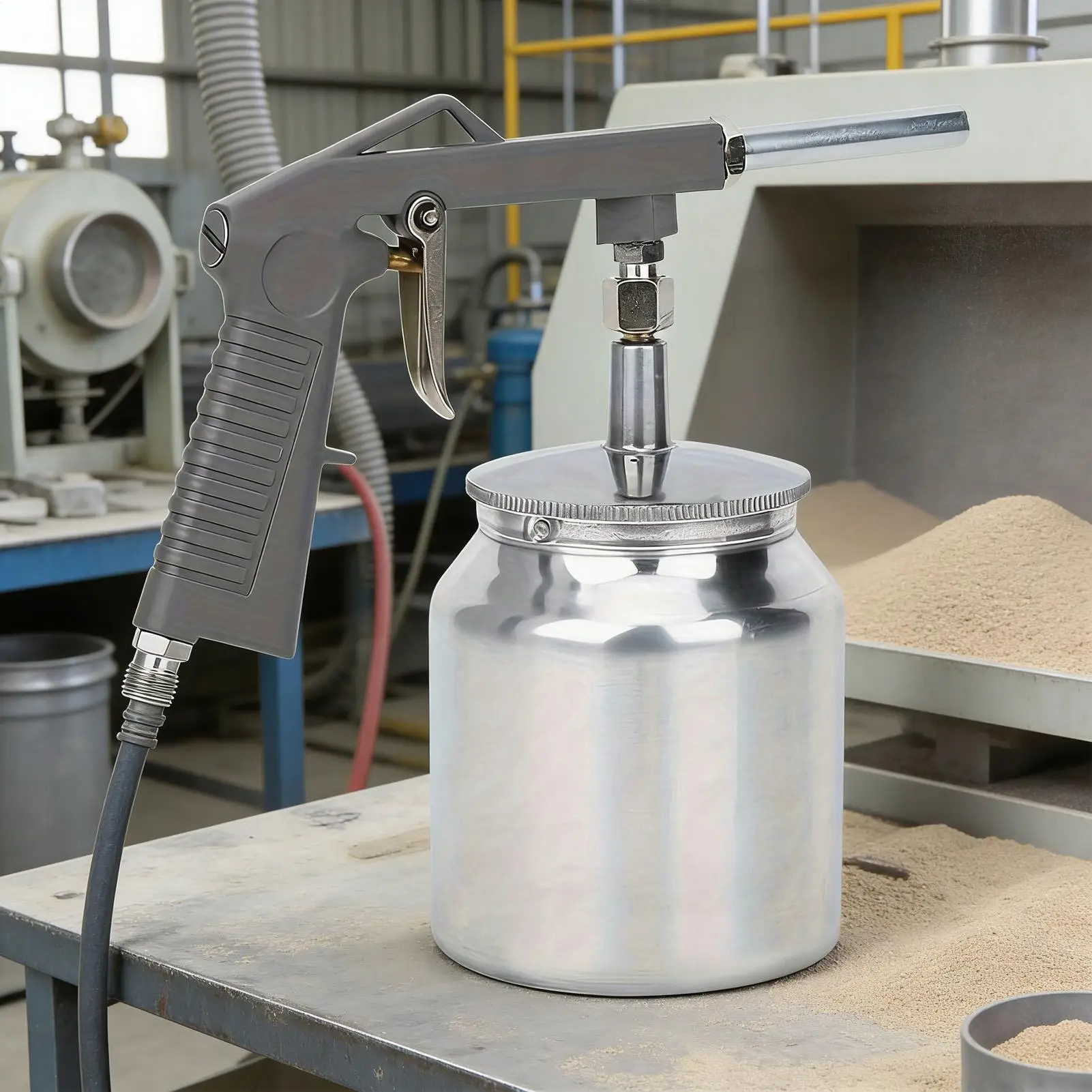 Abrasive Blasting Tool Precision Heavy Duty Rust Remover Media Blasting Device For Air Compressor For Metal Wood Home Workshop view 3